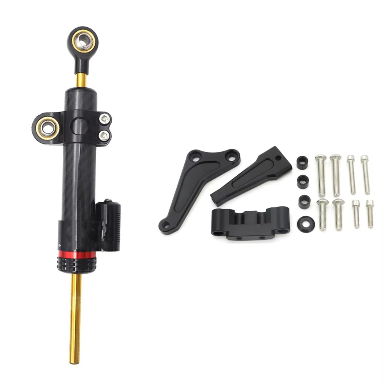 SBBLINWU Motorrad Lenkungsdämpfer Für Street Für Triple Für 765r Für 765rs Für 1200rs Motorrad Lenkung Stabilisieren Dämpfer Halterung Montage Universal Einstellbar(Black2) von SBBLINWU