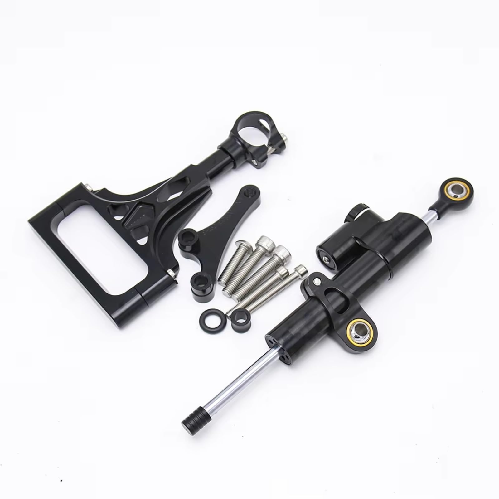 SBBLINWU Motorrad Lenkungsdämpfer Für Z750 Für Z1000 Für Z750R 2003-2009 2008 2007 Motorrad Lenkung Stabilisator Stoßdämpfer Halterung Kit(Black) von SBBLINWU