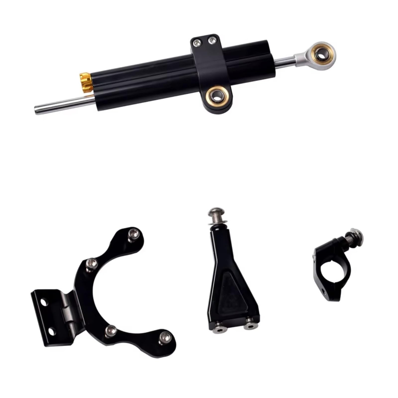 SBBLINWU Motorrad Lenkungsdämpfer Für Z900 Für Z 900 2017-2022 2021 2023 Motorrad Lenkung Dämpfer Stabilisator Halterung Unterstützung Kit Universal(Black) von SBBLINWU