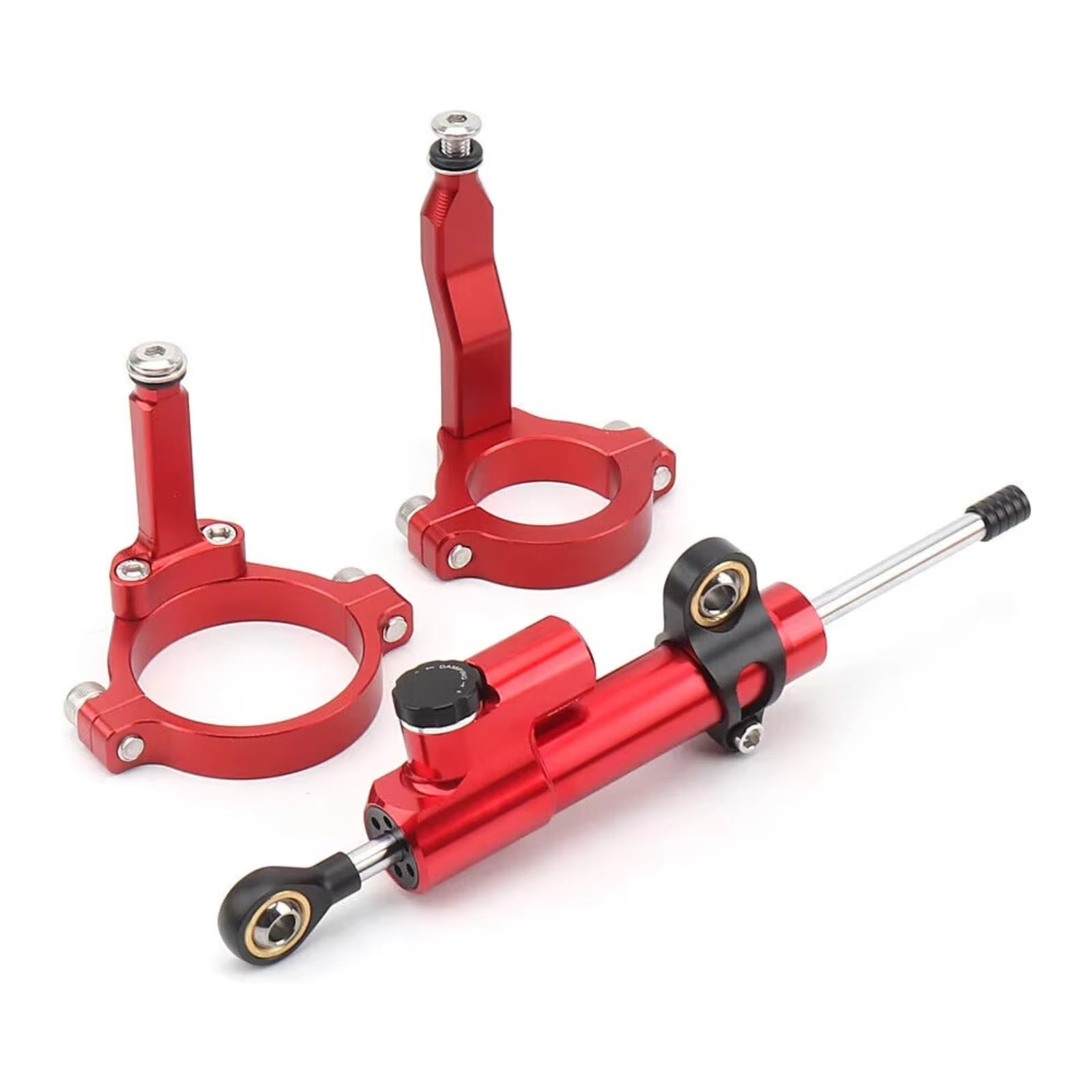 SBBLINWU Motorrad Lenkungsdämpfer Für ZX4R Für ZX-4R Für ZX4RR Für ZX-4RR Für ZX 4R 4RR 2023- Motorrad Stabilisierungshalterung Lenkungsdämpfer Montagesatz(Red) von SBBLINWU