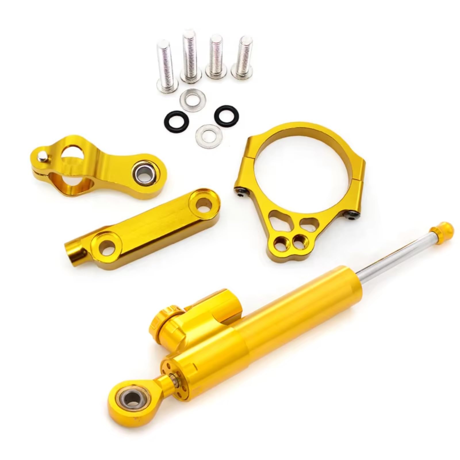 SBBLINWU Motorrad Lenkungsdämpfer Kompatibel Mit 1000 2012–2019 Universal Motorrad Lenkungsdämpfer Stabilisierungsdämpfer Montageunterstützungssatz(Yellow) von SBBLINWU