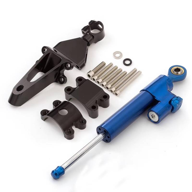 SBBLINWU Motorrad Lenkungsdämpfer Kompatibel Mit CBR600 Für F4i Für CBR-600 1999–2003 Motorräder Lenkungsdämpfer Stabilisator Dämpfer Halterung Stützsatz(Blue) von SBBLINWU