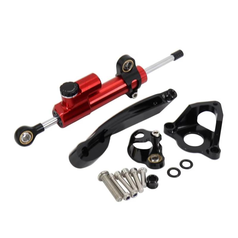 SBBLINWU Motorrad Lenkungsdämpfer Kompatibel Mit CBR600RR Für CBR 600 RR Für CBR 600RR 2007-2016 Motorrad Lenkungsdämpfer Stabilisator Kontrollhalterung(Red1) von SBBLINWU