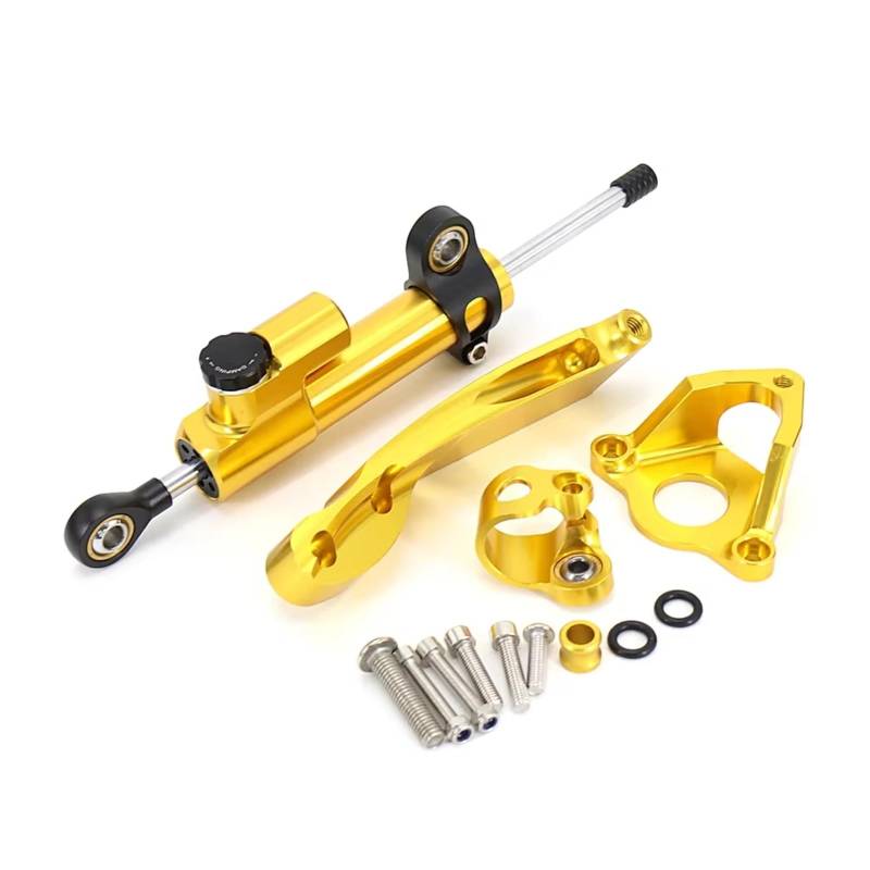 SBBLINWU Motorrad Lenkungsdämpfer Kompatibel Mit CBR600RR Für CBR 600RR Für CBR600-RR Stoßdämpfer 2007-2016 Motorrad Lenkung Stabilisieren Dämpfer Halterung Montieren(Yellow1) von SBBLINWU