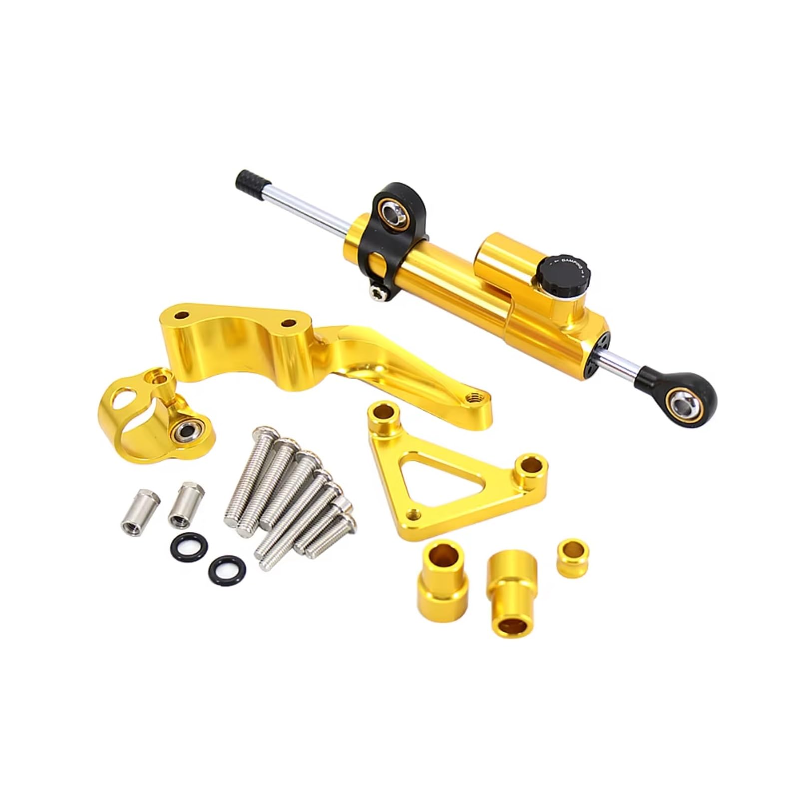 SBBLINWU Motorrad Lenkungsdämpfer Kompatibel Mit Ducati Für Monster 696 795 796 2008-up Modifizierter Montagesatz Für Motorrad Lenkungsdämpfer Stabilisator(Yellow) von SBBLINWU