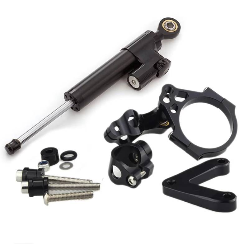 SBBLINWU Motorrad Lenkungsdämpfer Kompatibel Mit Ducati Für Superbike 848 1098 1198 S/R/SP Für Evo 2008–2012 Motorrad CNC Dämpfer Stabilisator Lenkhalterungs Stützsatz von SBBLINWU