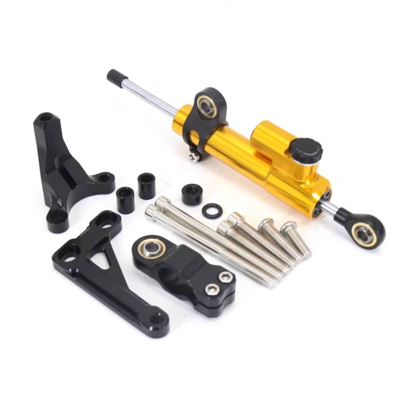 SBBLINWU Motorrad Lenkungsdämpfer Kompatibel Mit Für CB1000R Für CB1000 R Für CB-1000R 2018-2023 Motorrad Stabilisator Lenkung Dämpfer Montage Halterung Zubehör Kit(Yellow1) von SBBLINWU