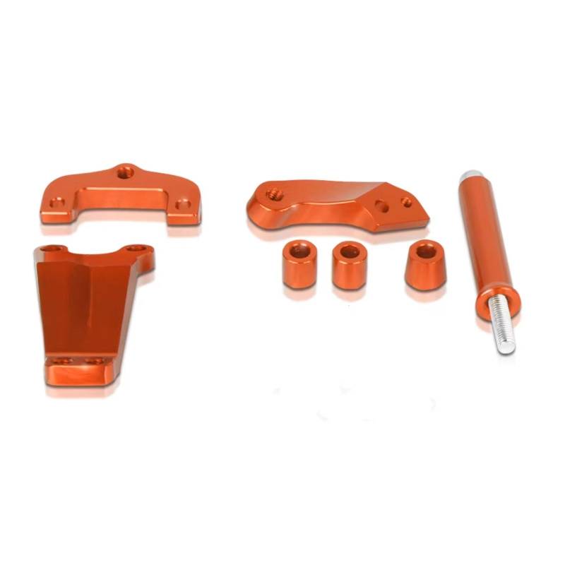 SBBLINWU Motorrad Lenkungsdämpfer Kompatibel Mit Für ER-6N Für ER6N 2013 2014 2015 2016 Motorrad Verstellbare Lenkung Stabile Dämpferhalterung CNC Aluminium Set(Orange) von SBBLINWU