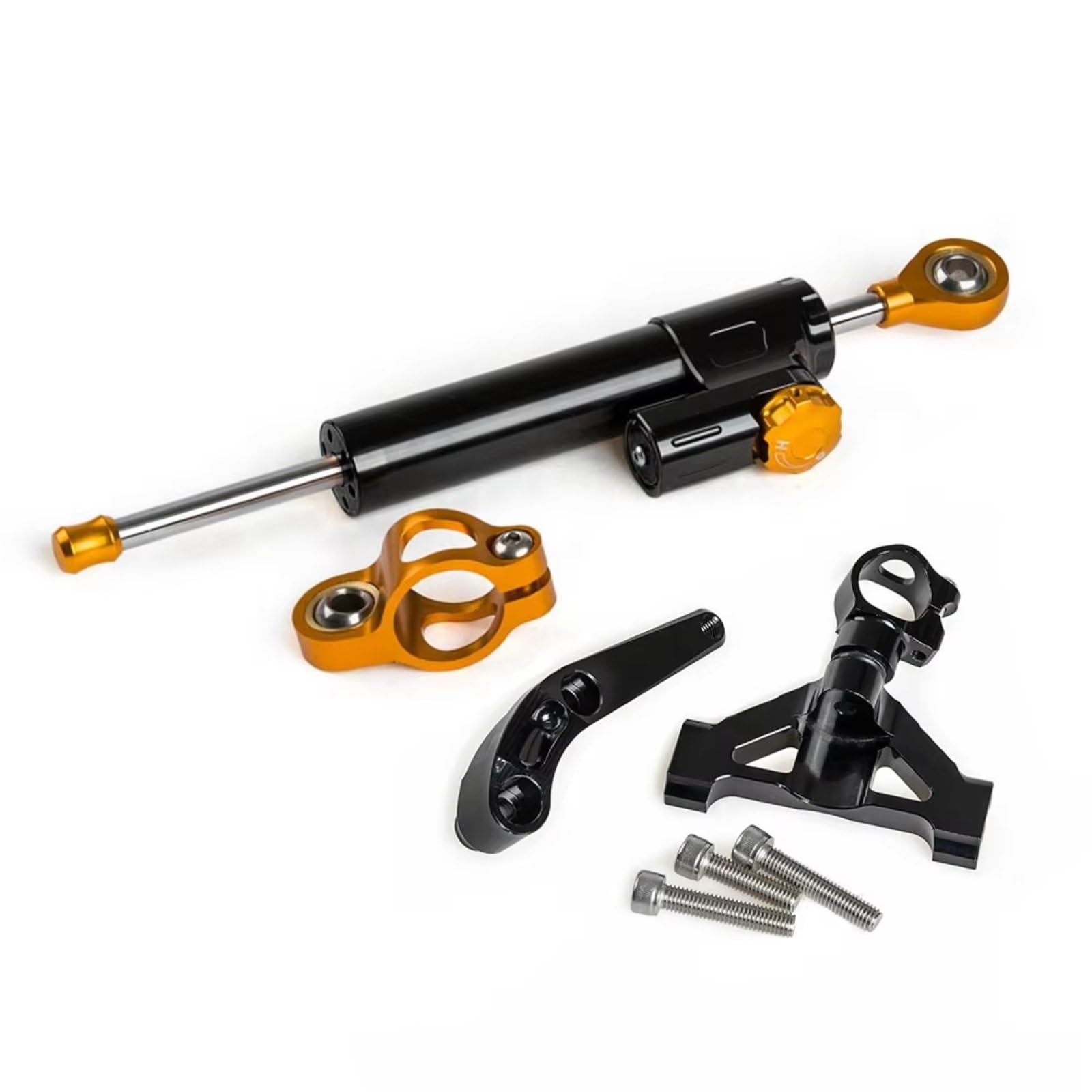 SBBLINWU Motorrad Lenkungsdämpfer Kompatibel Mit Für Ninja Für ZX-14 Für ZX14 Für ZZR1400 2006–2019 Motorrad Stabilisator Lenkungsdämpfer Halterung(Yellow) von SBBLINWU