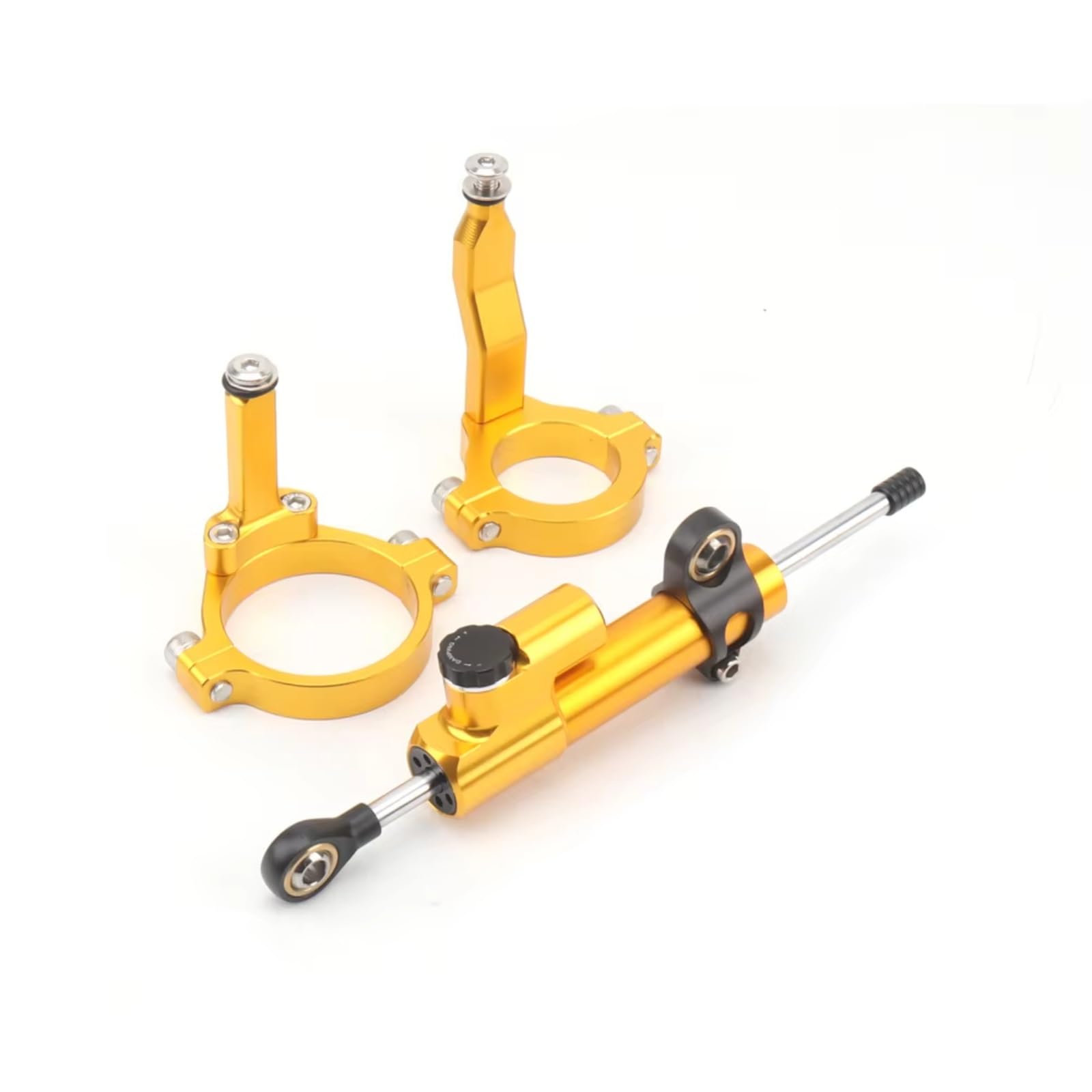 SBBLINWU Motorrad Lenkungsdämpfer Kompatibel Mit Für ZX-4R Für ZX 4R Für ZX4R Für ZX-4RR Für ZX 4RR 2023- Motorrad Stabilisator Lenkungsdämpfer Halterungssatz(Yellow2) von SBBLINWU