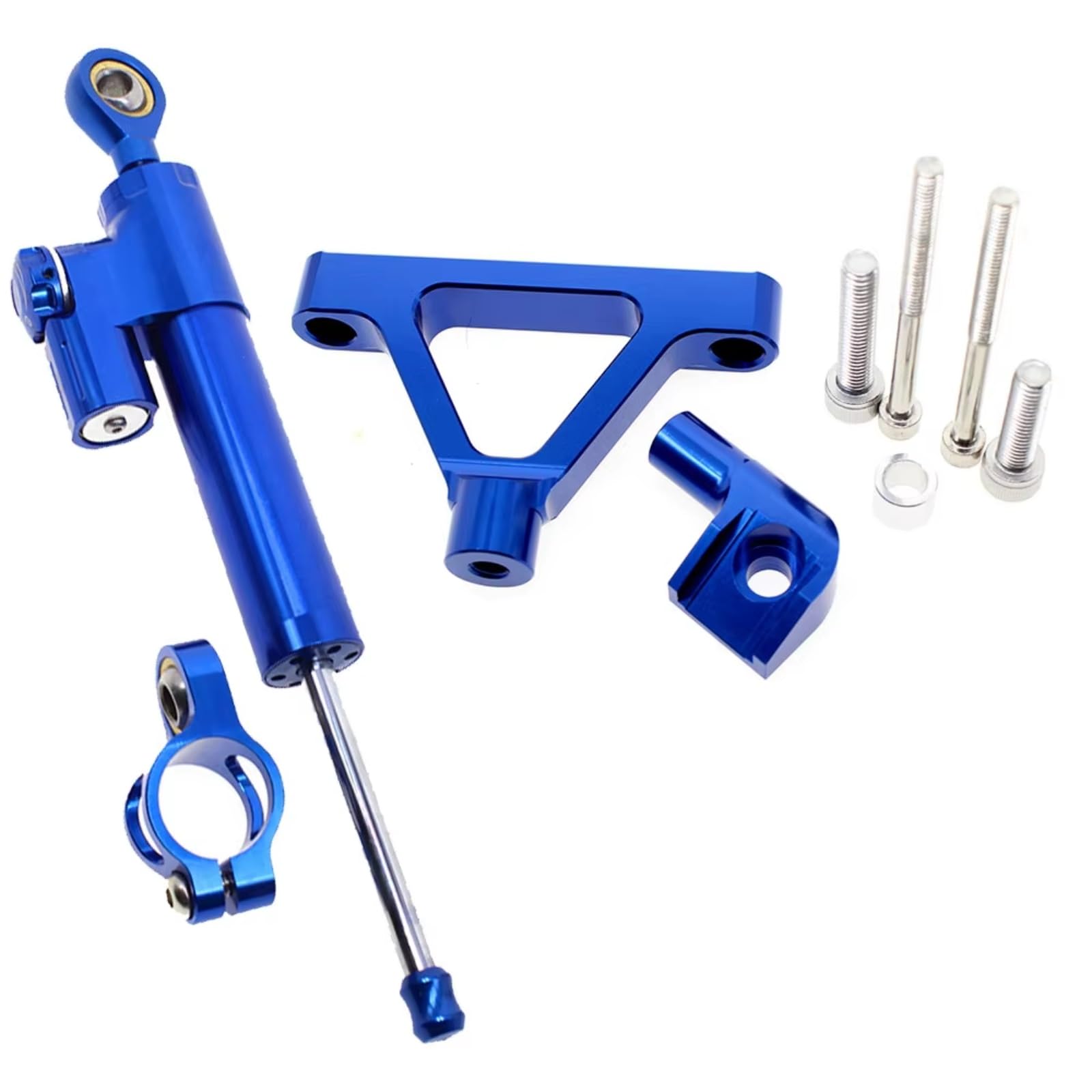 SBBLINWU Motorrad Lenkungsdämpfer Kompatibel Mit Für ZX6R 2007–2008 Motorrad Stabilisator Dämpfer Lenkung, Halterung Halter Stützsatz(Blue) von SBBLINWU