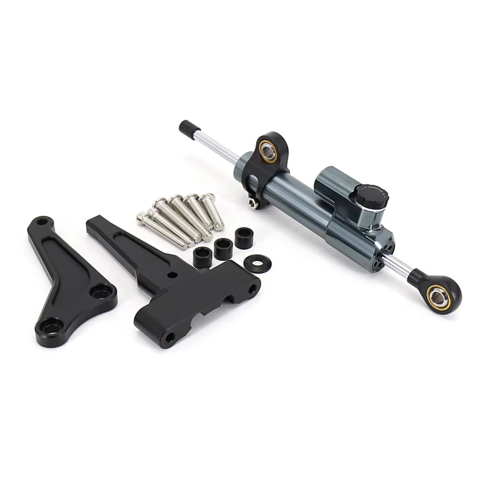 SBBLINWU Motorrad Lenkungsdämpfer Kompatibel Mit Street Für Triple Für 765R Für 765RS Für 765 R RS Motorrad Lenkung Stabilisieren Dämpfer Halterung Mount Kit(Black-Gray) von SBBLINWU