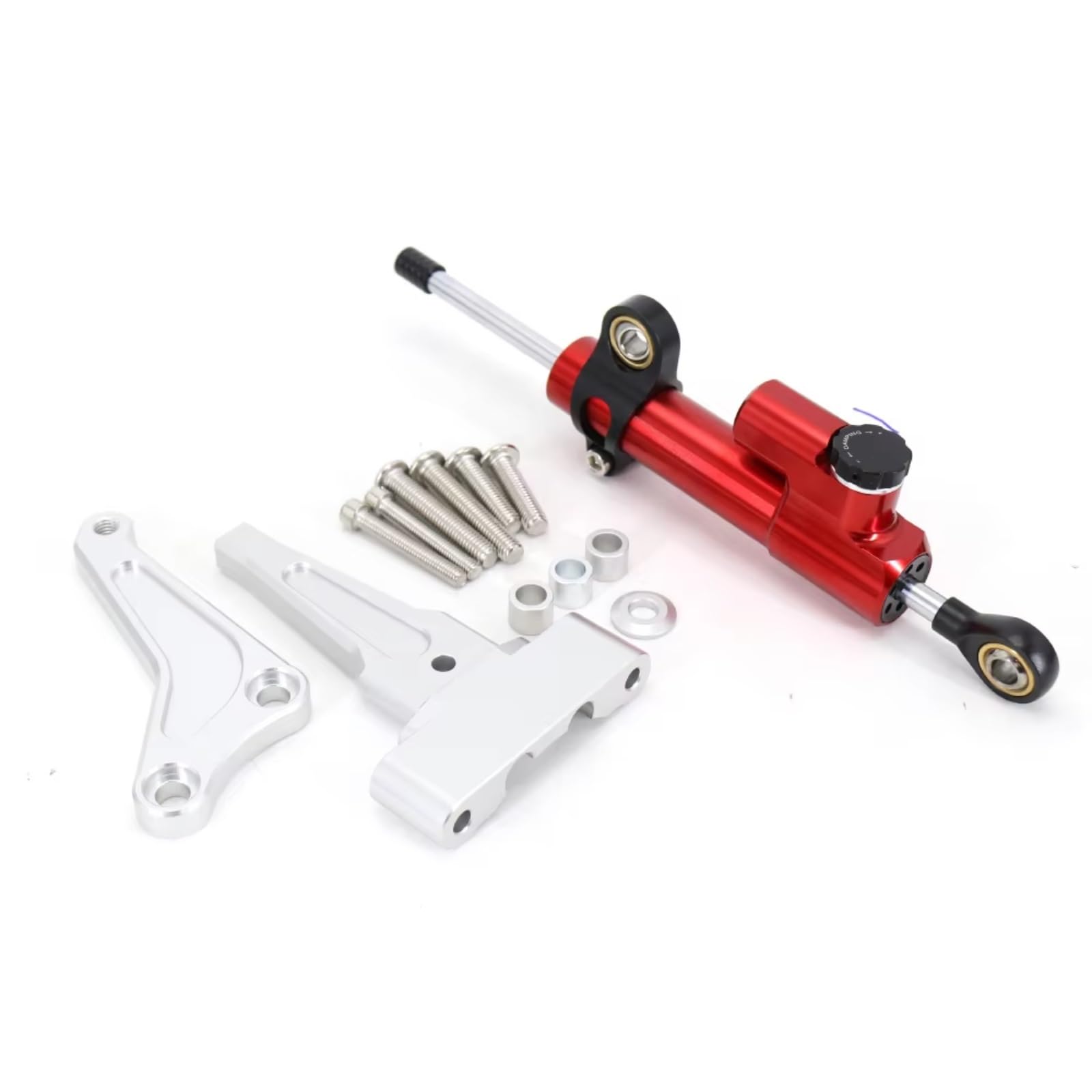 SBBLINWU Motorrad Lenkungsdämpfer Kompatibel Mit Street for Triple 765S 765R 765RS 1200 RS Motorrad Lenkungsdämpfer Stabilisator MMmodifiziertes Montagehalterungs Unterstützungsset(Red2) von SBBLINWU