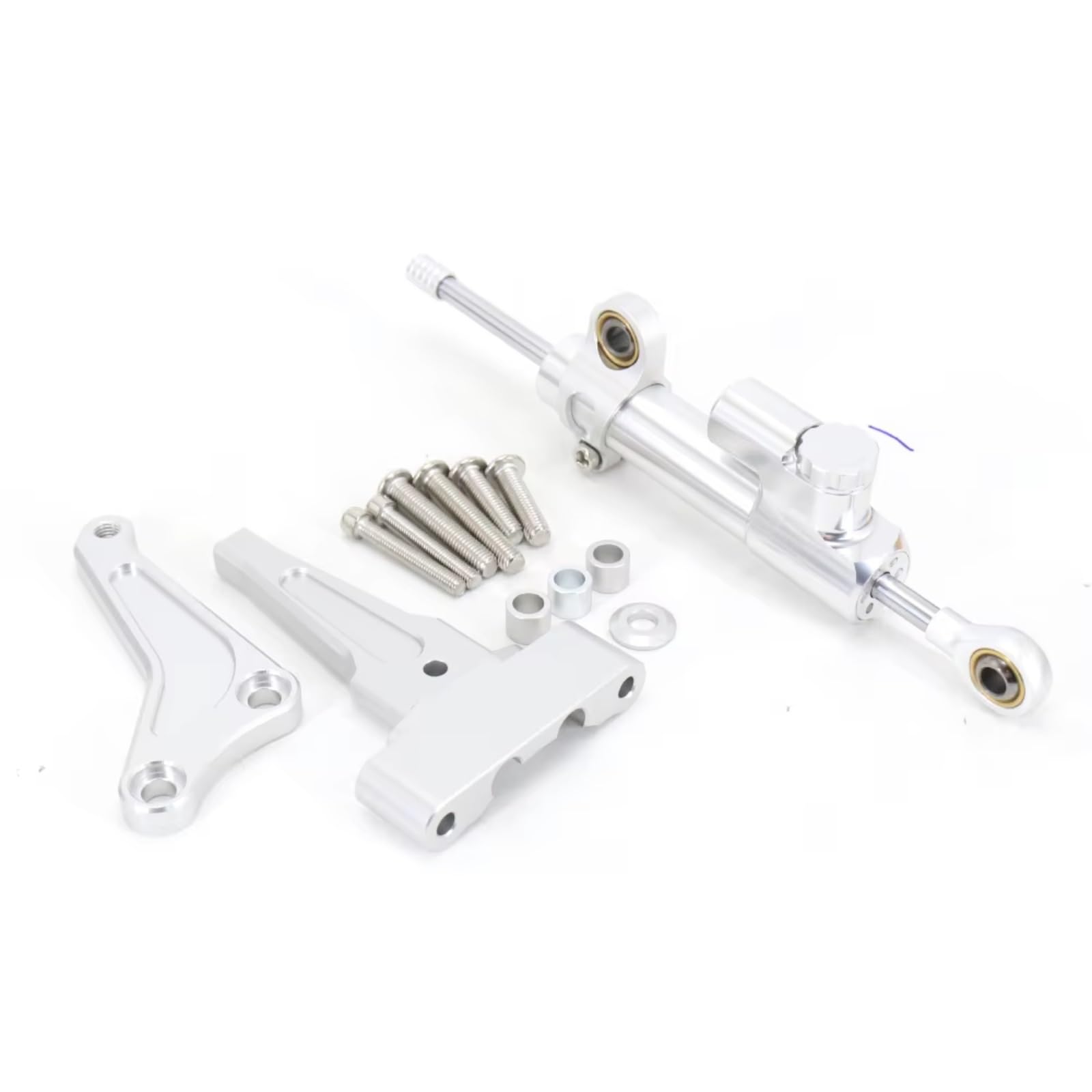 SBBLINWU Motorrad Lenkungsdämpfer Kompatibel Mit Street for Triple 765S 765R 765RS 1200 RS Motorrad Lenkungsdämpfer Stabilisator MMmodifiziertes Montagehalterungs Unterstützungsset(White) von SBBLINWU