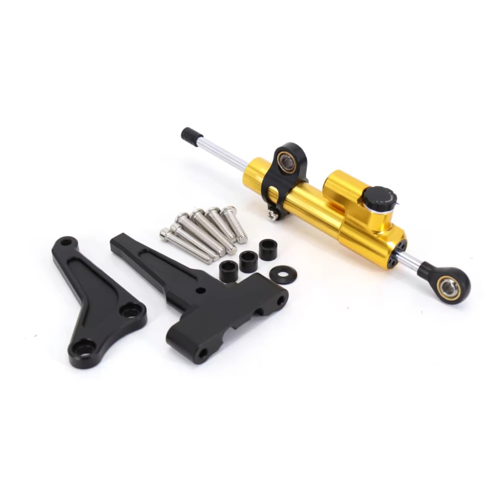 SBBLINWU Motorrad Lenkungsdämpfer Kompatibel Mit Street for Triple 765S 765R 765RS 1200 RS Motorrad Lenkungsdämpfer Stabilisator MMmodifiziertes Montagehalterungs Unterstützungsset(Yellow1) von SBBLINWU