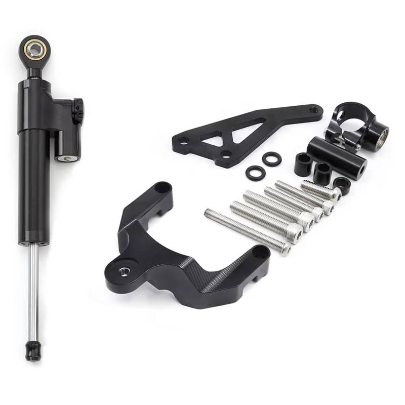 SBBLINWU Motorrad Lenkungsdämpfer Kompatibel Mit Suzuki Für GSR600 2006–2010 CNC Motorrad Lenkungsdämpfer Aluminium Stabilisatorhalterung Montagehalterung(Black) von SBBLINWU