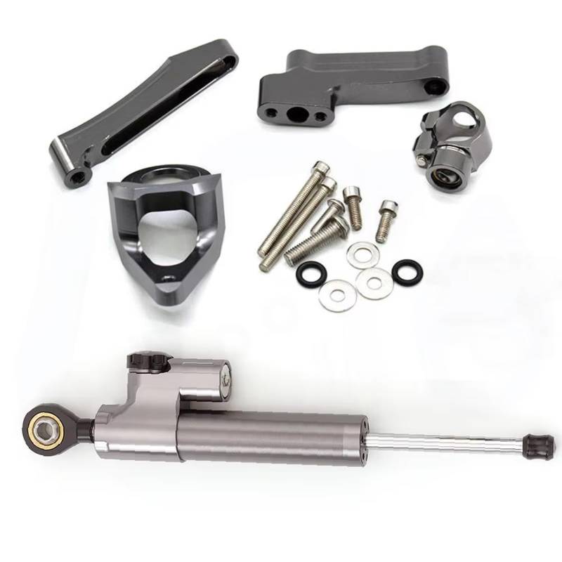 SBBLINWU Motorrad Lenkungsdämpfer Kompatibel Mit Suzuki Für GSX1300R Für Hayabusa 1998–2019 Motorrad Lenkungsdämpfer Stabilisieren Montagehalterung CNC(Gray) von SBBLINWU