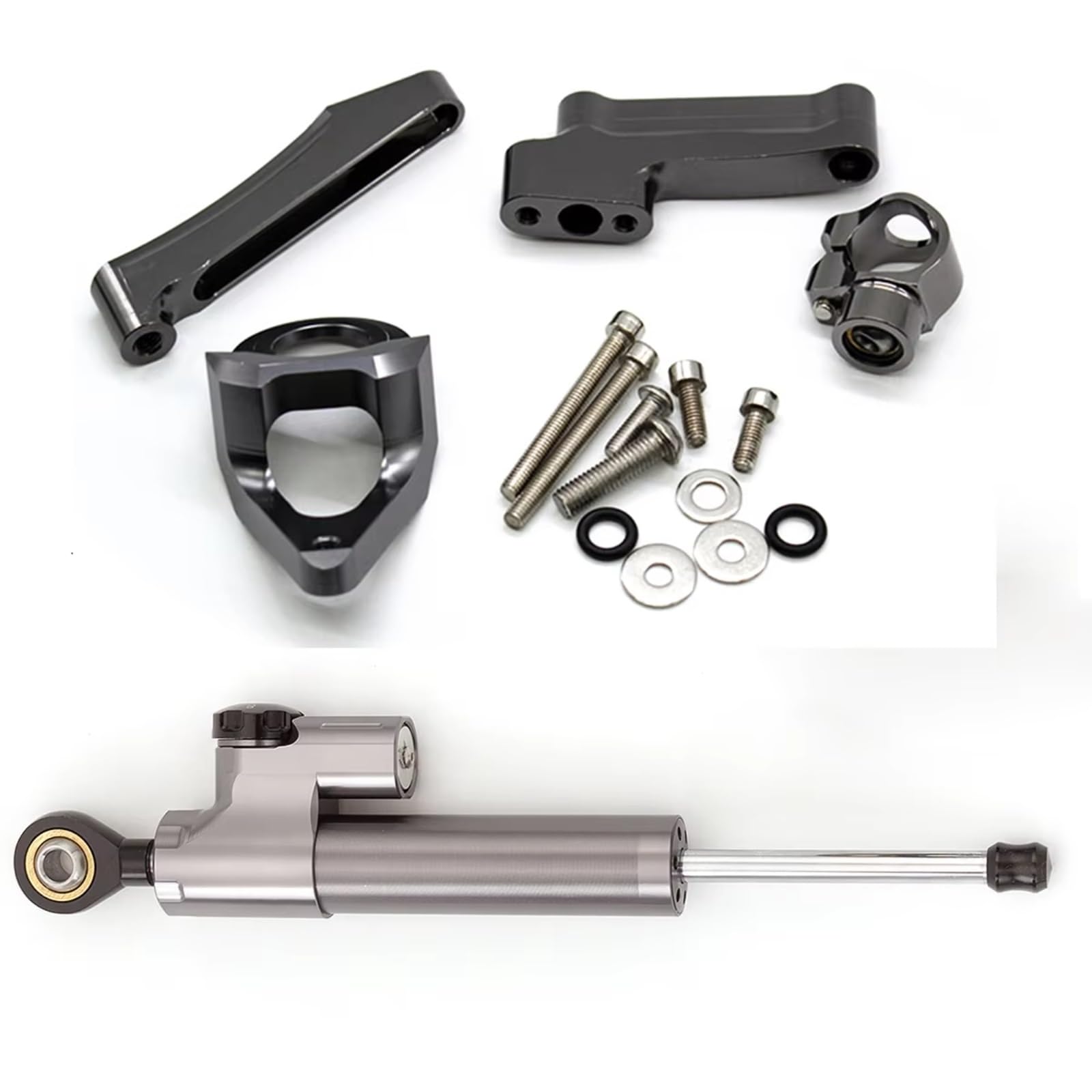 SBBLINWU Motorrad Lenkungsdämpfer Kompatibel Mit Suzuki Für GSXR1300 1998–2019 Motorrad Lenkungsdämpfer Stabilisator Halterung Montage Unterstützungssatz(Gray) von SBBLINWU