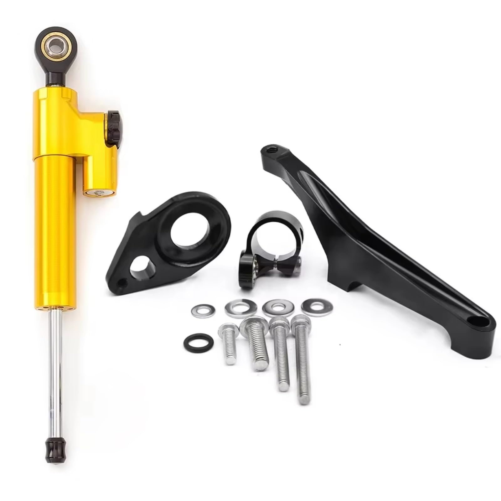 SBBLINWU Motorrad Lenkungsdämpfer Kompatibel Mit Suzuki Für SV650 2016–2022 Motorrad Lenkungsdämpfer Stabilisator Halterung Montage Verstellbarer Stützsatz CNC Aluminium(Yellow) von SBBLINWU