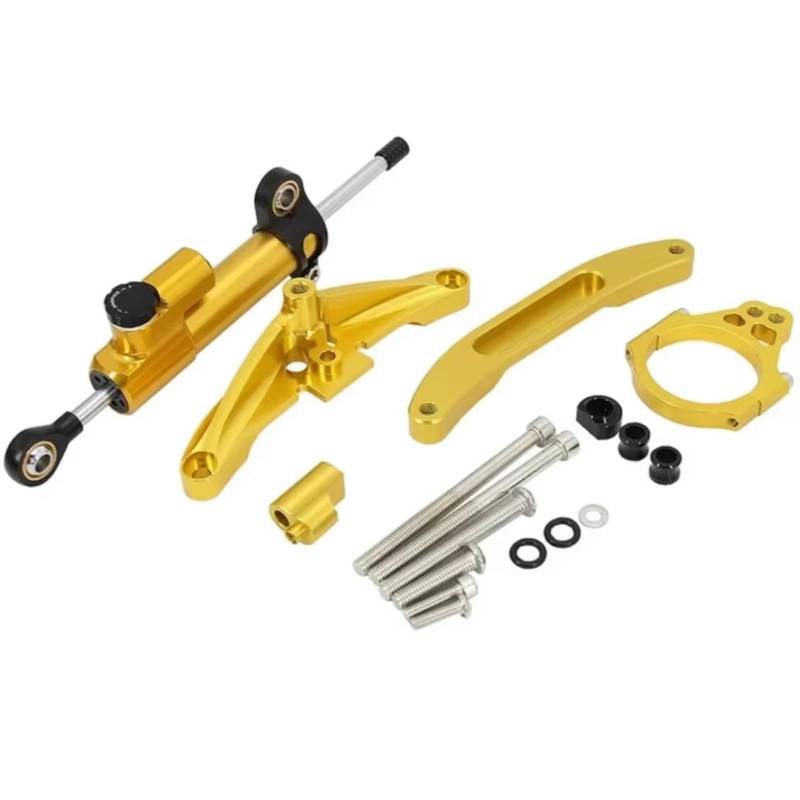 SBBLINWU Motorrad Lenkungsdämpfer Kompatibel Mit Yamaha Für FZ1 2006–2015 Motorrad Teering Dämpfer Stabilisator Dämpfer Halterungs Unterstützungssatz(Yellow) von SBBLINWU