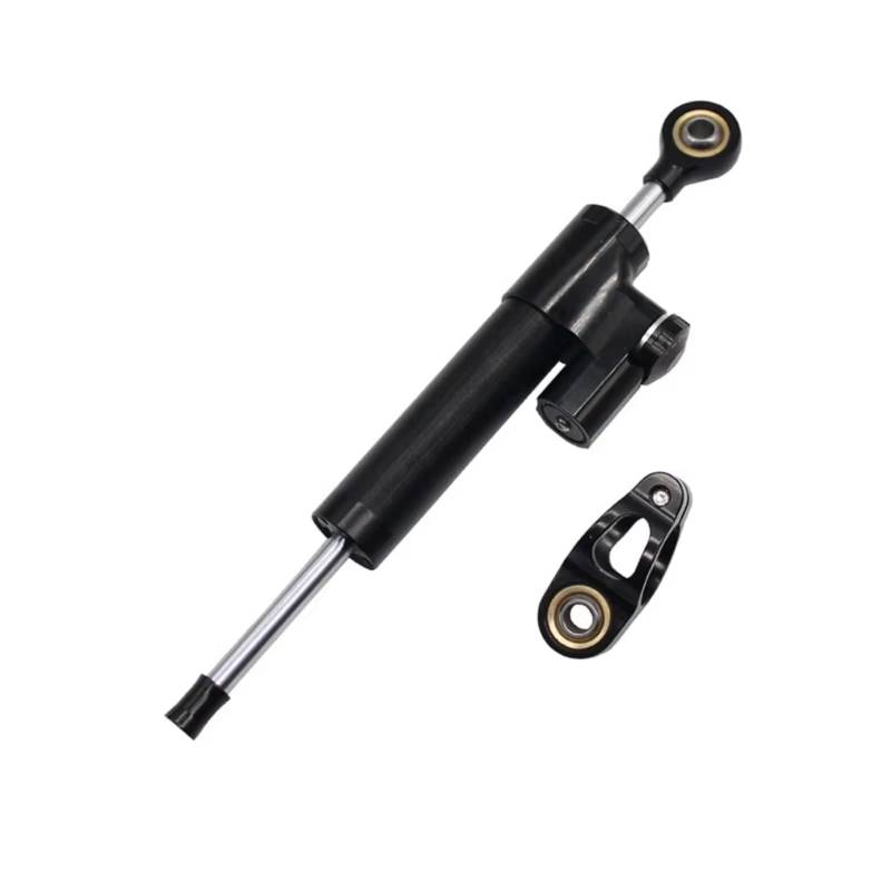 SBBLINWU Motorrad Lenkungsdämpfer Kompatibel Mit Yamaha Für MT10 Für MT07 Für MT09 Für ZX6R Für YZF R6 255 Mm Motorrad Verstellbarer Lenkungsdämpfer-Stabilisator Universal(Black) von SBBLINWU