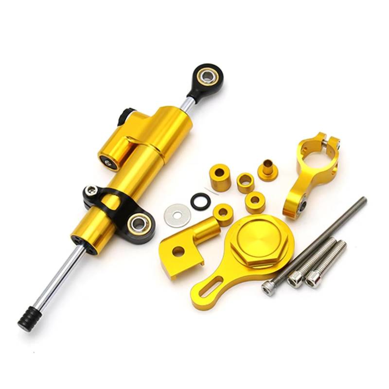 SBBLINWU Motorrad Lenkungsdämpfer Kompatibel Mit Yamaha Für R1 Für R6 2006-2015 Motorrad Lenkstoßdämpfer Richtungsdämpfer Stoßdämpfer Set(Yellow) von SBBLINWU