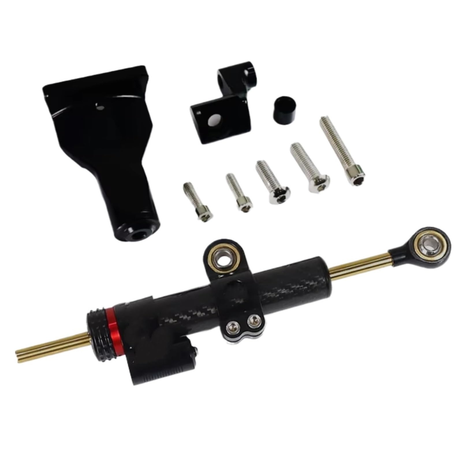 SBBLINWU Motorrad Lenkungsdämpfer Kompatibel Mit Yamaha Für R25 Für YZF-R3 2019–2022 2024 Motorrad Dämpfer Halterung Unterstützung Lenkungsdämpfer Stabilisator Set(Black) von SBBLINWU