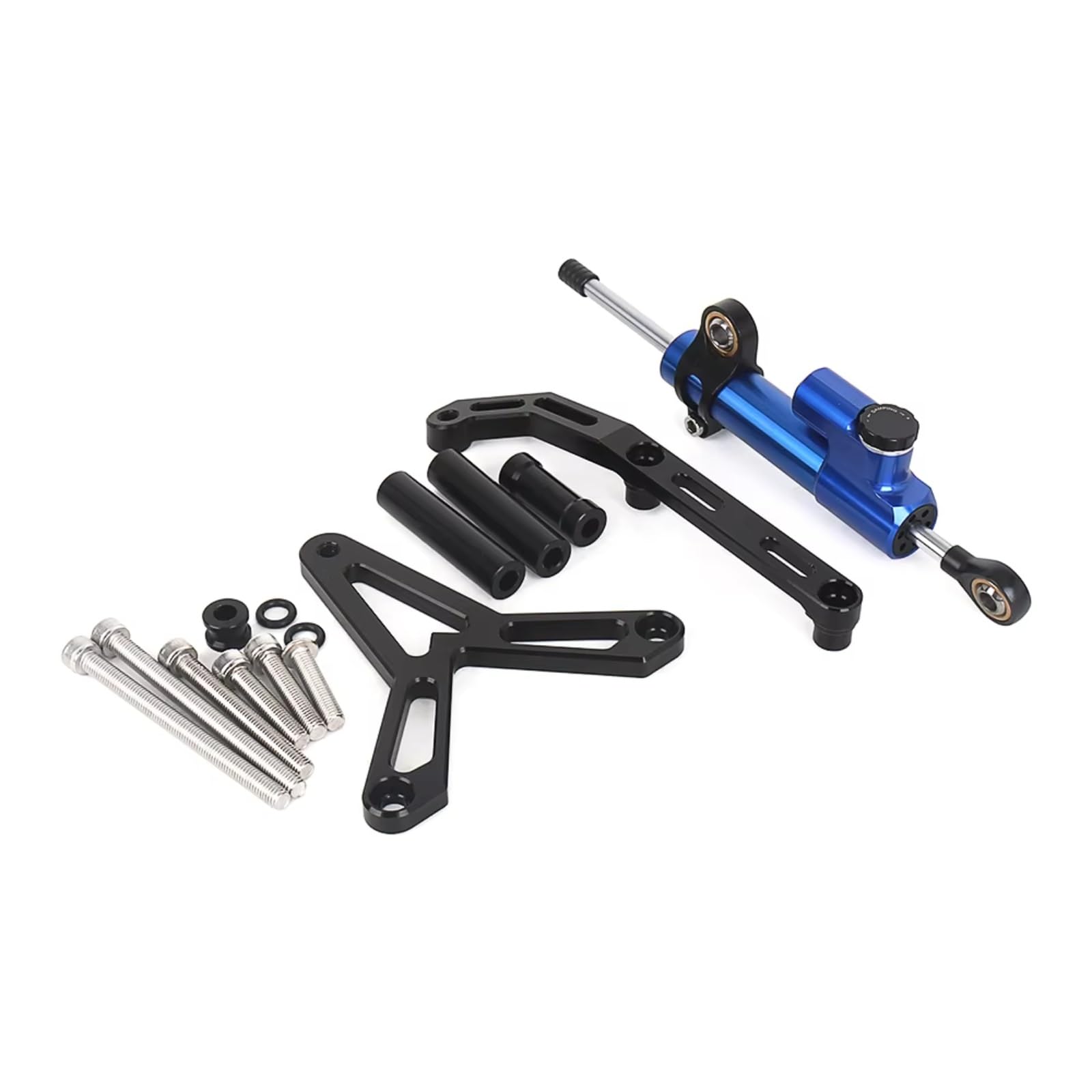 SBBLINWU Motorrad Lenkungsdämpfer Kompatibel Mit Yamaha Für Tracer 9 Für TRACER9 Für Tracer 9 GT 2021 2022 2023 Motorrad Lenkungsdämpfer Stabilisator Halterung Kit(Blue) von SBBLINWU