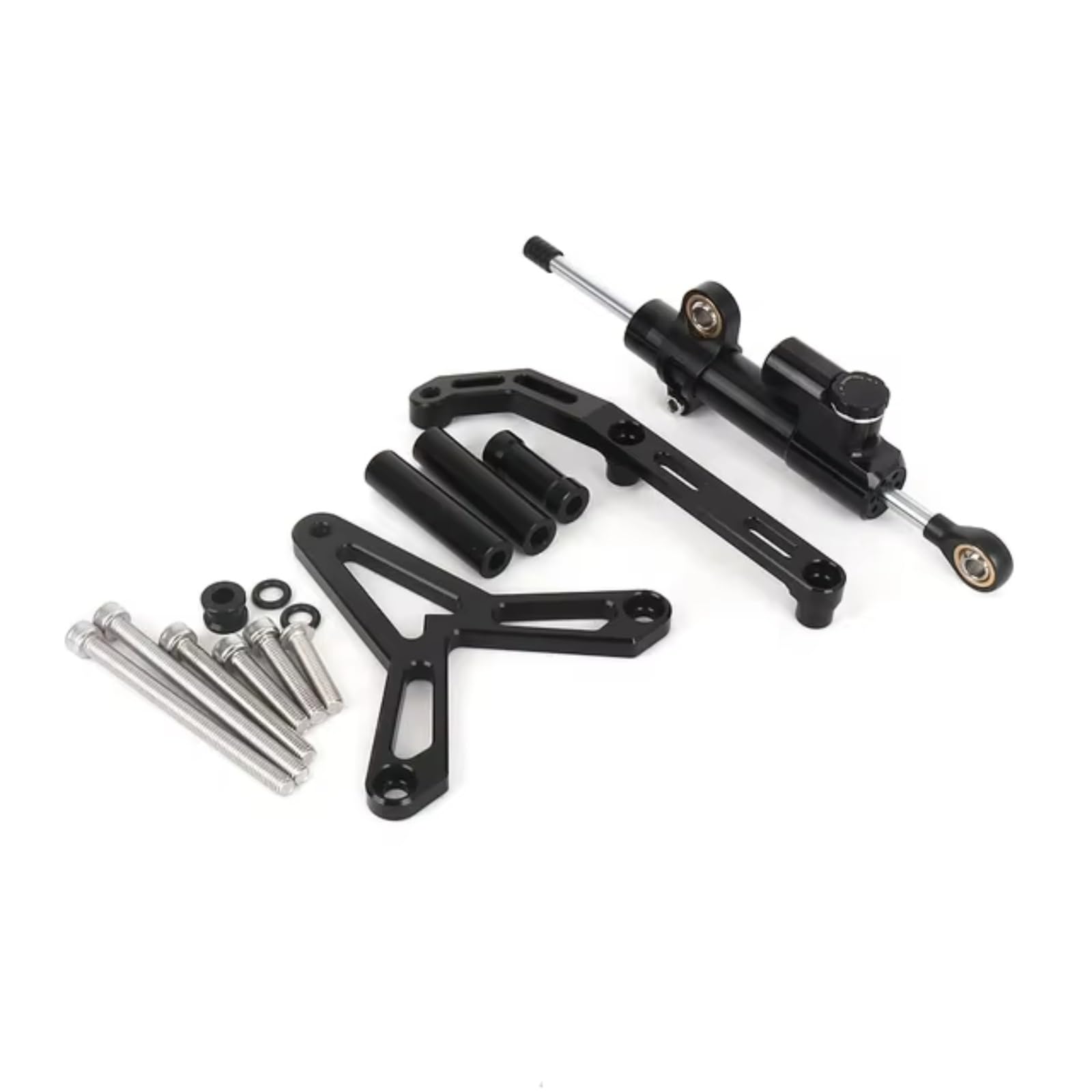 SBBLINWU Motorrad Lenkungsdämpfer Kompatibel Mit Yamaha Für Tracer 9 Für Tracer9 GT 2021 2022 2023 Universal Motorrad Lenkungsdämpfer Stabilisator Halterung Kit(Black) von SBBLINWU