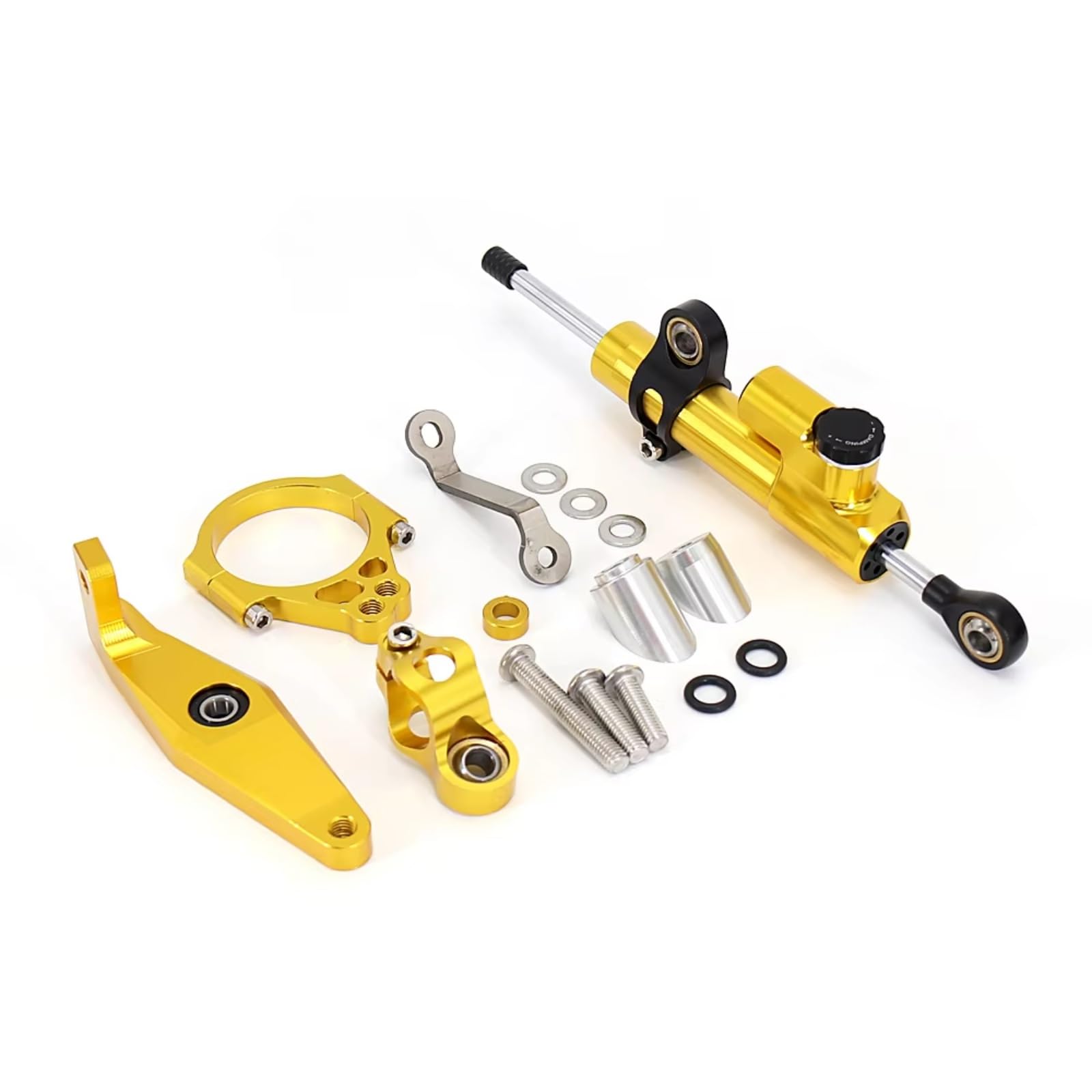 SBBLINWU Motorrad Lenkungsdämpfer Kompatibel Mit Yamaha Für XSR 900 Für XSR900 Für Xsr 900 2022 2023 Motorrad Lenkungsdämpfer Stabilisator Halterungs Montagesatz(Yellow) von SBBLINWU