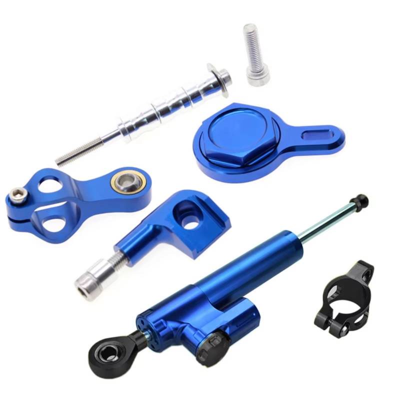 SBBLINWU Motorrad Lenkungsdämpfer Kompatibel Mit Yamaha Für YZF R1 1998–2001 1998 1999 2000 2001 Motorrad Lenkungsdämpfer Stabilisieren Lineare Halterung Stoßdämpfer Set(Blue) von SBBLINWU