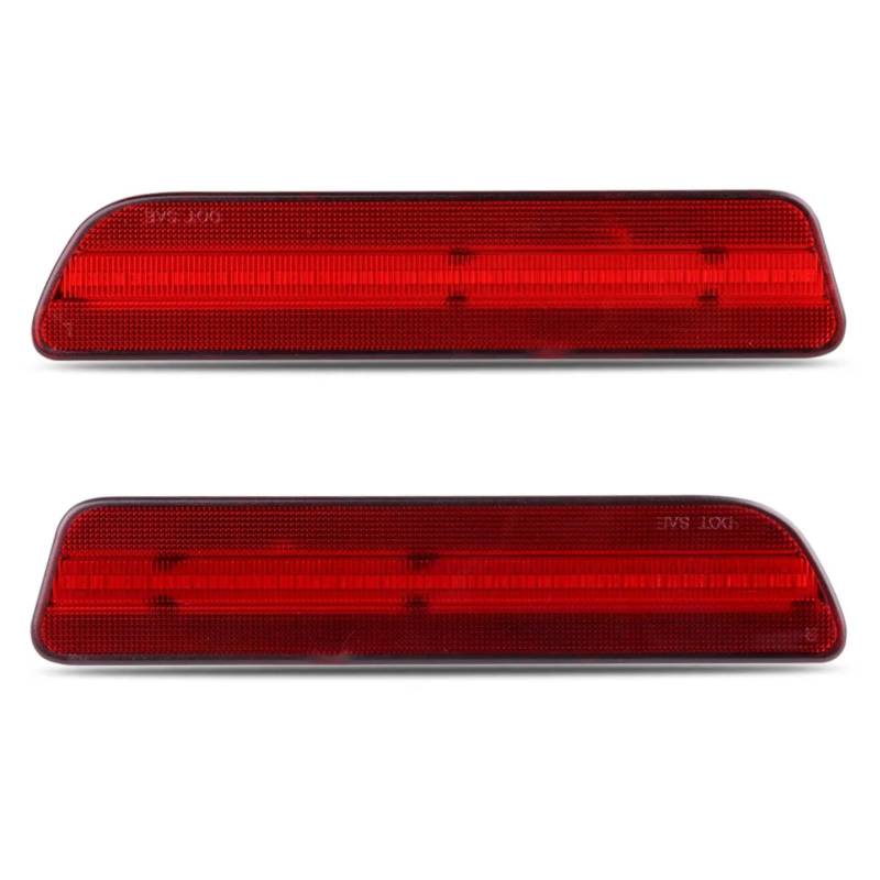 SBBLINWU Spiegelblink Blinkerlampe Kompatibel Mit Ford Für Mustang Für GT 2005 2006 2007 2008 2009 Kompletter Seitenmarkierungssatz Für Rückseite Rotes Licht Getönte Linse Rote Lichter Heckstoßstange von SBBLINWU