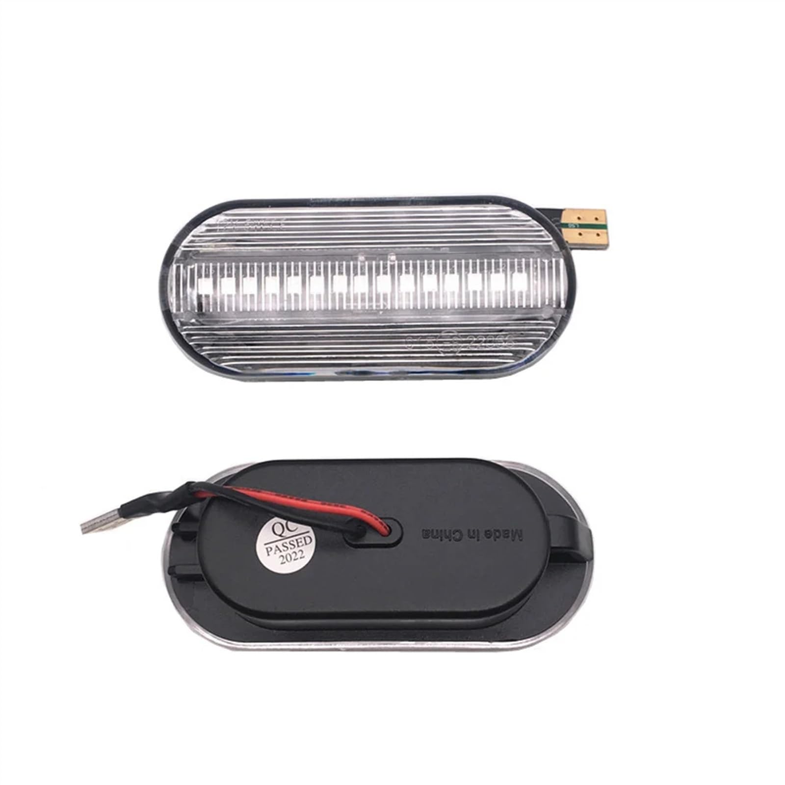 SBBLINWU Spiegelblink Blinkerlampe Kompatibel Mit VW Für Bora Für Golf 3 4 Für Passat 2000-2005 2-TLG. Rauchglas Dynamisch Fließender Blinker Seitenmarkierungsleuchte 14805294(Crystal White) von SBBLINWU