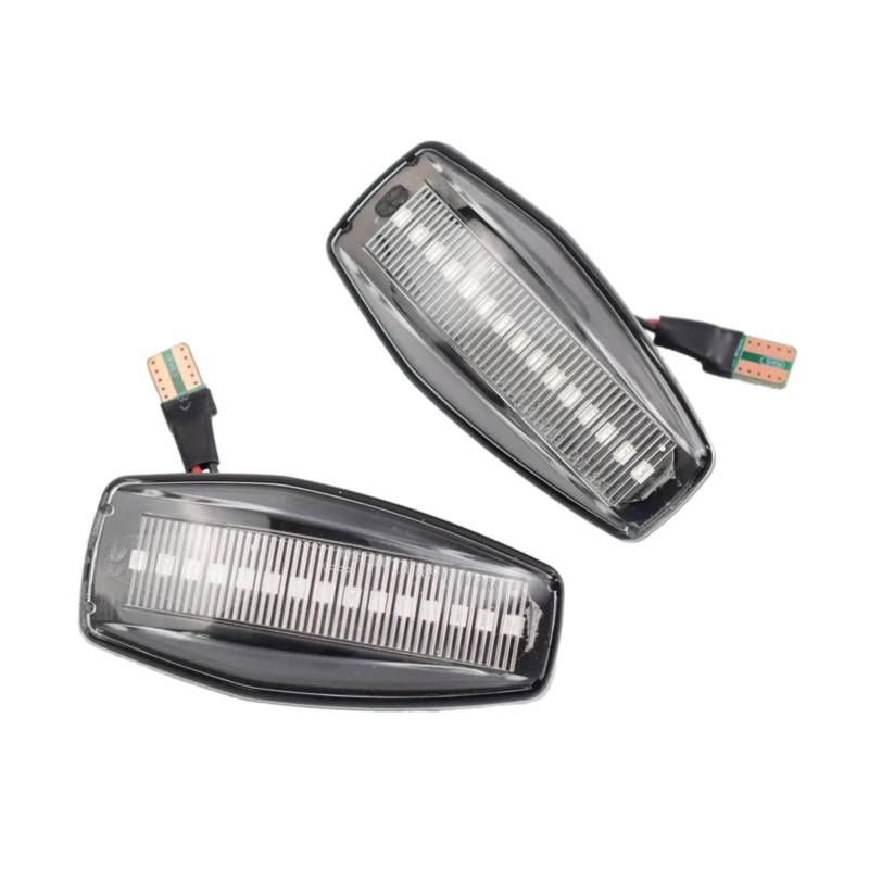 Spiegelblink Blinkerlampe Kompatibel Mit Hyundai Für I10 Für Trajet Für Sonata Für Elantra Für Getz XG Für Tucson Für Terracan Für Kia 2003 Dynamische Kotflügelleuchte Seitenmarkierung(Dynamic Crystal von SBBLINWU