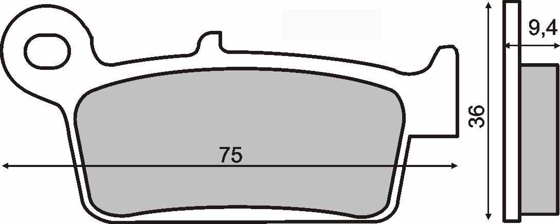 Bremsbeläge organisch hinten 250 Cr R 1987-1994 von SBC