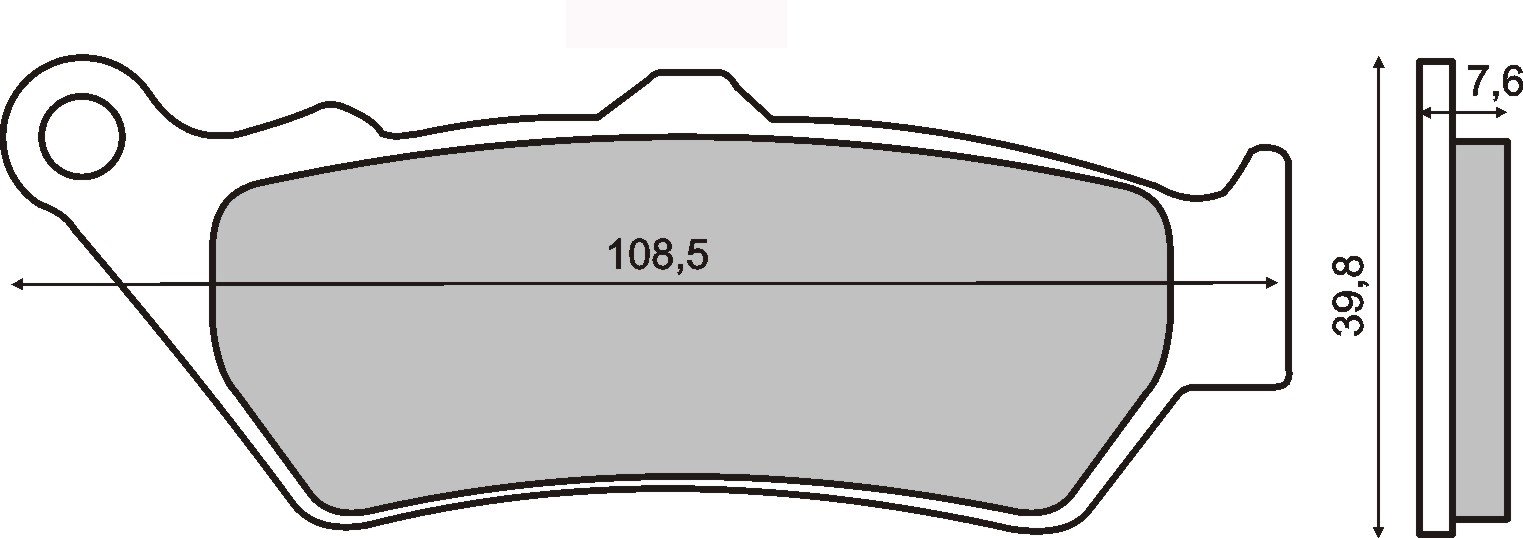 Bremsbeläge organisch hinten Motorrad Guzzi 1400 California Touring Se 2016-2016 von SBC