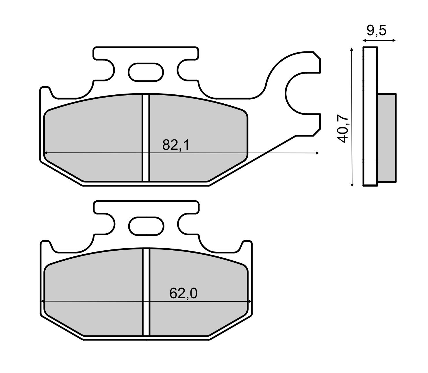 Bremsbeläge organisch vorne CAN-AM 400 Outlander Max Std 2007-2007 von SBC