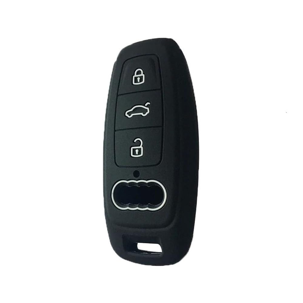 Autoschlüssel Hülle 3-Tasten-Schlüsseletui Für Audi Autozubehör Schlüsselabdeckung Aus Silikon Für Audi A6L 2020 A7 Für E-tron A8 Q8 C8 D5 2019 2018 Autoschlüssel Schutzhülle(1 UK) von SBTRKT