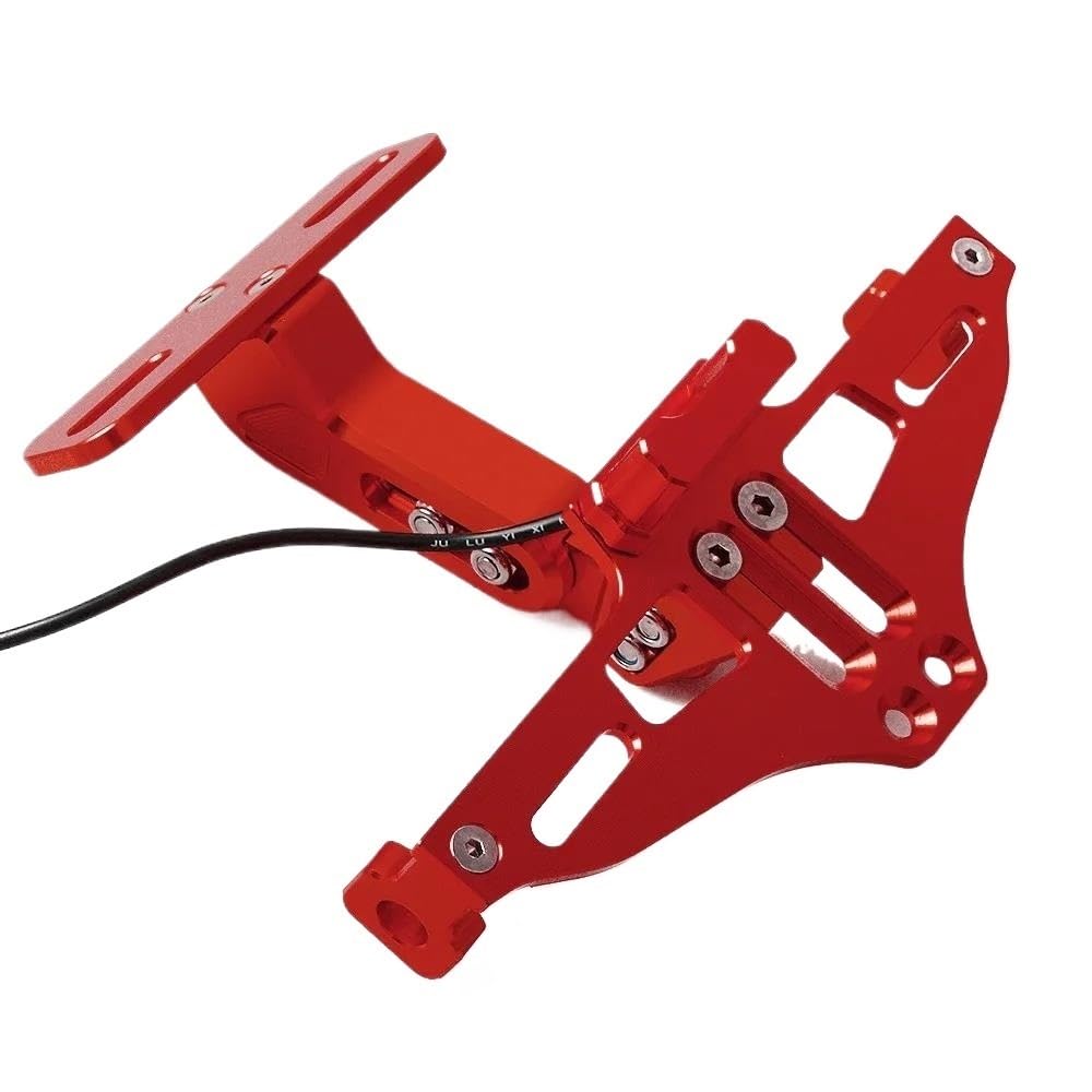 Motorrad-Kennzeichenhalter Für Kawasaki Z800 Z1000 Z900 Z650 Motorrad CNC Kennzeichenhalter Rahmen Kennzeichenhalter Für Ninja 300 200 Z400(Rood) von SBTRKT