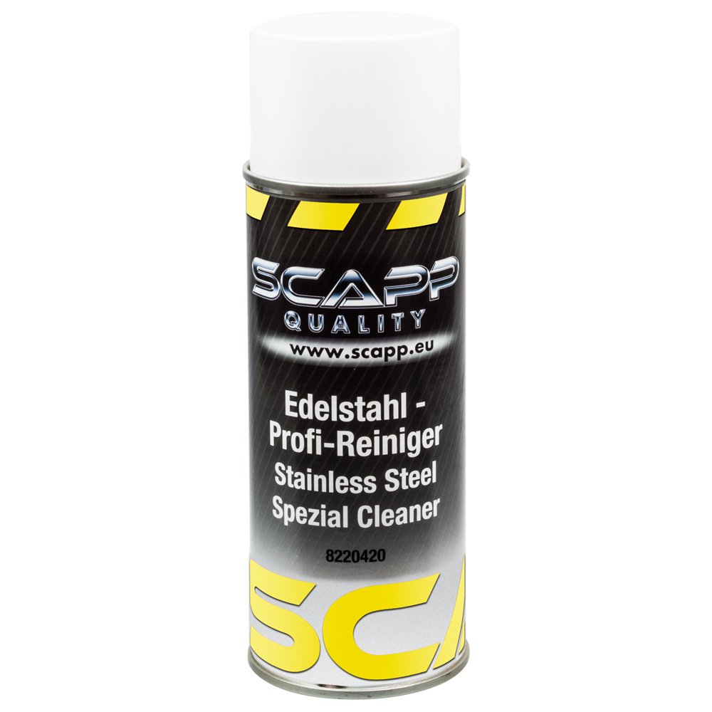 SCAPP Equipment Edelstahl - Profi-Reiniger - Stainless Steel Spezial Cleaner / 400ml Spraydose von SCAPP