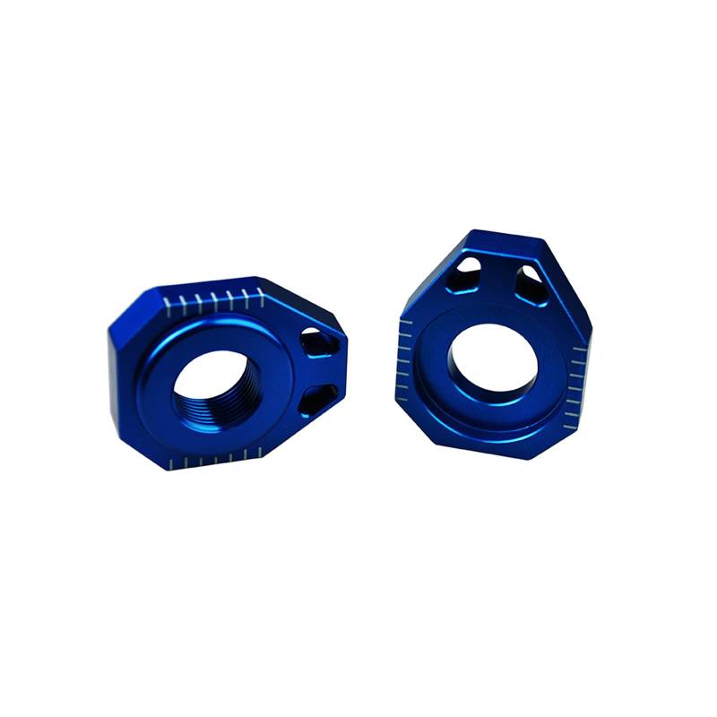 SCAR Achsenblöcke Achsblöcke kompatibel mit KTM EXC TPI EXCF 125 150 250 300 350 450 02-22 - Blau von SCAR