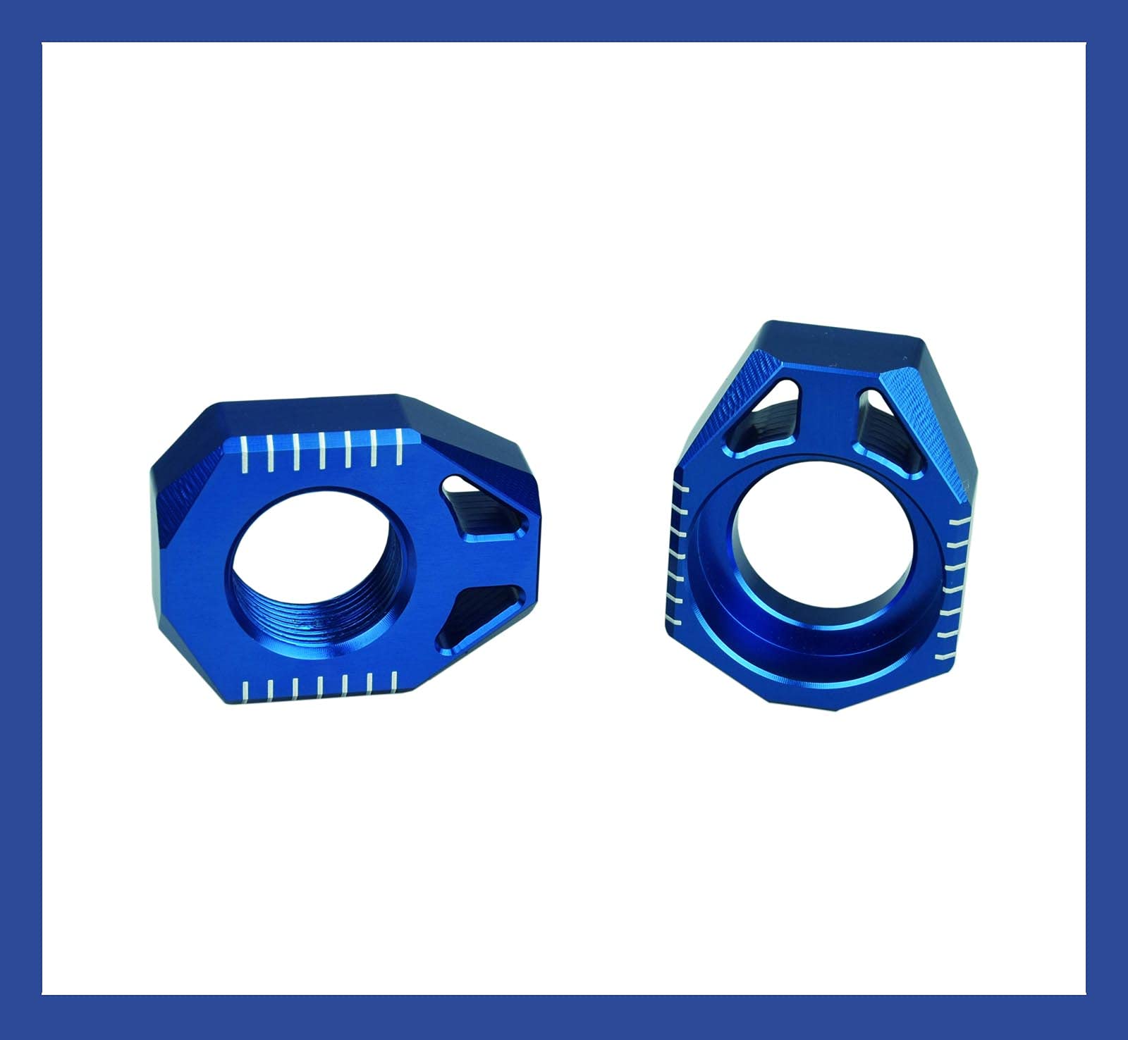 SCAR Achsenblöcke Achsblöcke kompatibel mit SHERCO SER SEFR SM 125 250 300 450 500 08-22 - Blau von SCAR