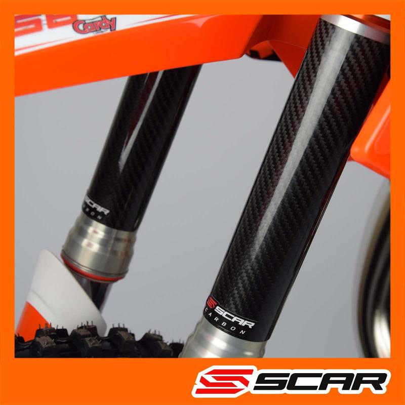 SCAR CARBON UNTERE GABELSCHÜTZER kompatibel mit KTM SX SXF EXC EXCF 125 150 250 300 350 450 500 von SCAR