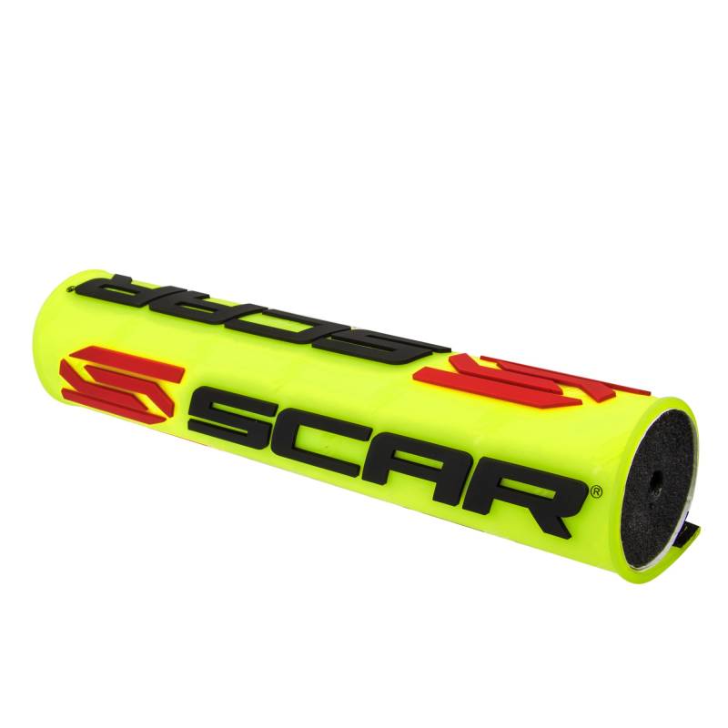 SCAR Lenkerpolster Lenker mit Mittelstrebe moto cross quad dirt bike Enduro - Gelb fluo von SCAR