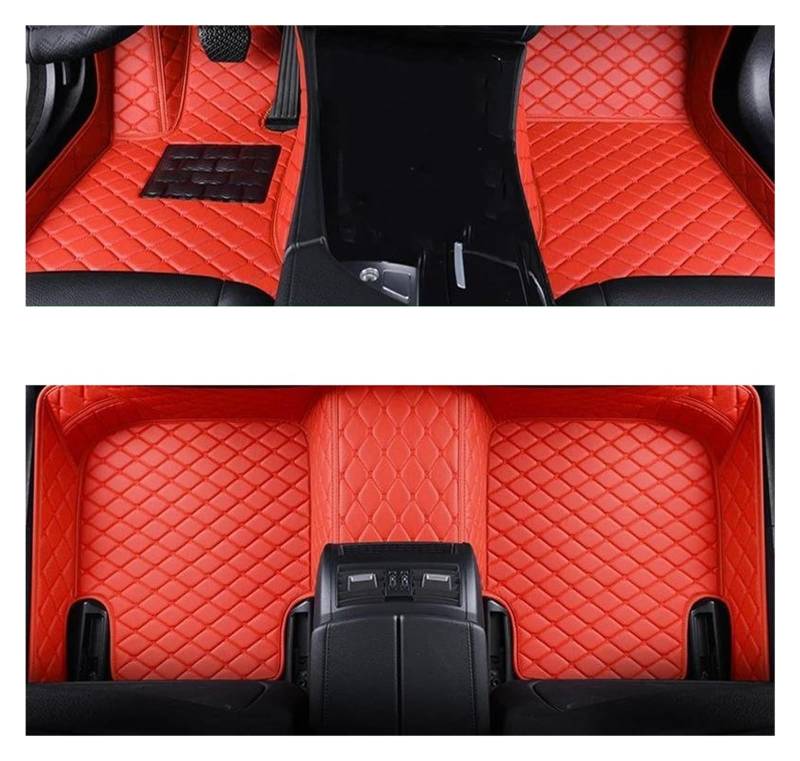 Autofußmatten Für Toyota Für Yaris 1997 1998 1999 2000 2001 2002 2003 2004-2006 Limousine Autoteppiche Fuß Autozubehör Auto Fußmatten(Rot) von SCARXUSV