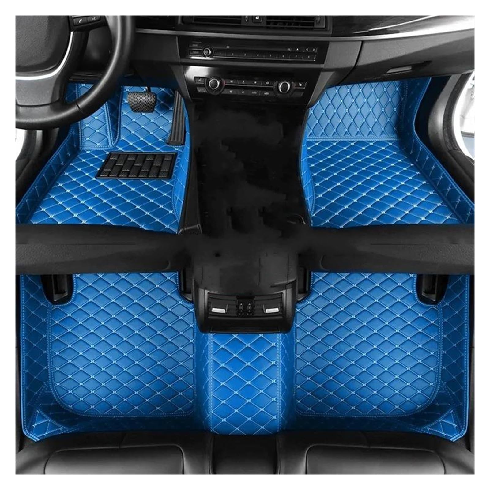 Ersatz Autozubehör 1 Set Auto Fußmatten Für Octavia 1998 1999 2000 2001 2002 2003 2004 2005-2006 Zubehör Auto Fußmatten(Edelsteinblau,Linkslenker) von SCARXUSV