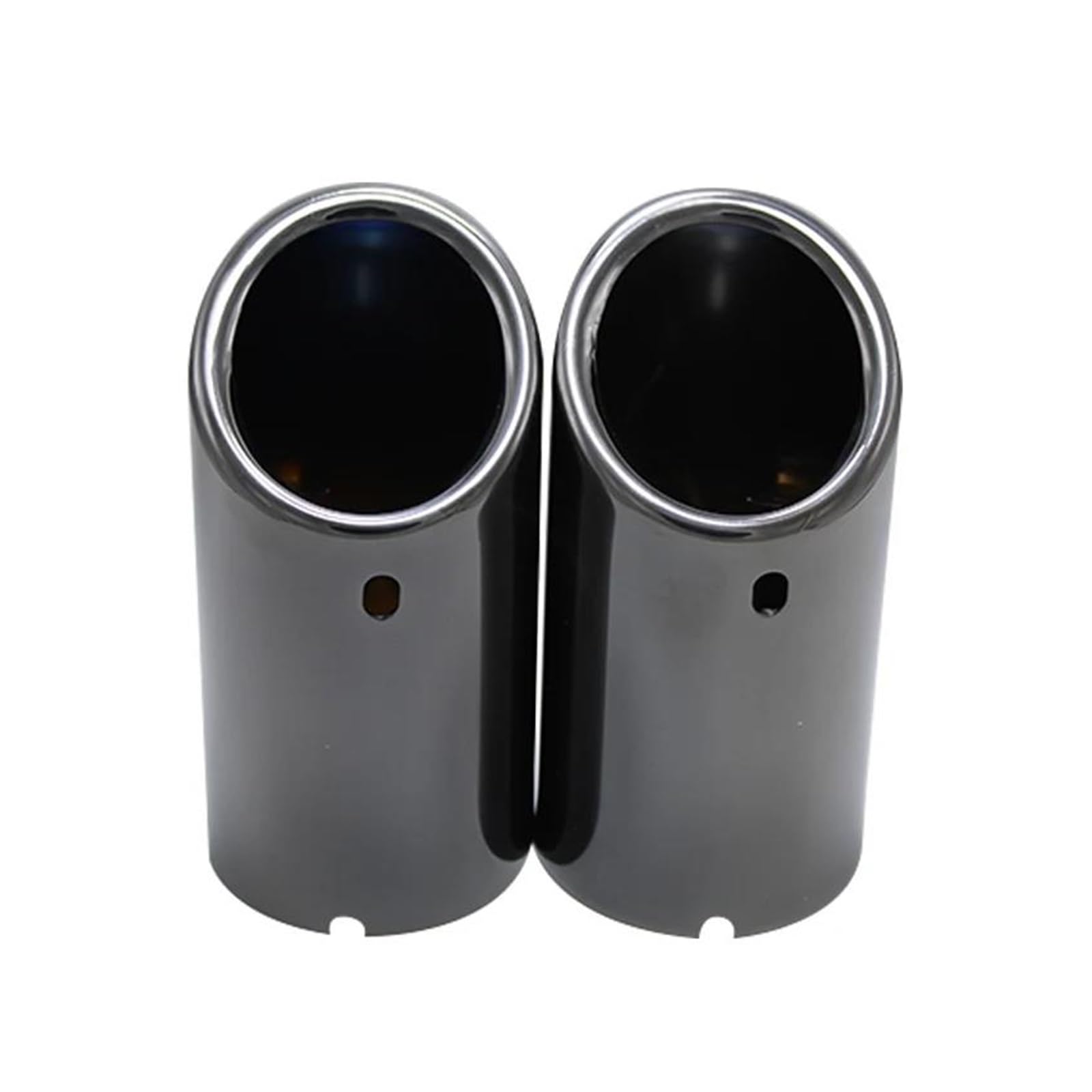 Für B&MW 3 Er E30 E36 E46 E90 E91 E92 E93 F30 320i 325i 328i Auto Auspuffrohr Muffler Turbo Sound Whistle Auto Auspuffendstück Abdeckungen(2 Stück glänzend schwarz) von SCARXUSV