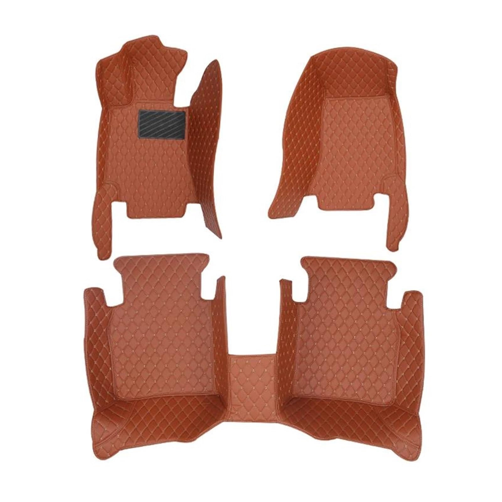 Für Dodge Für Caliber 2008 2009 2010-2011 Autozubehör Auto-Bodenmatte Auto Fußmatten(Komplettset-Braun) von SCARXUSV