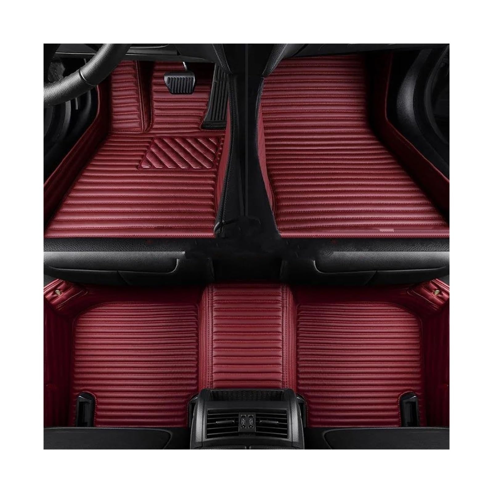 Für Mercedes Für Benz E W211 2003 2004 2005 2006 2007-2008 Innenausstattung Teppich Autobodenmatte Auto Fußmatten(Weinroter 5-Sitzer) von SCARXUSV