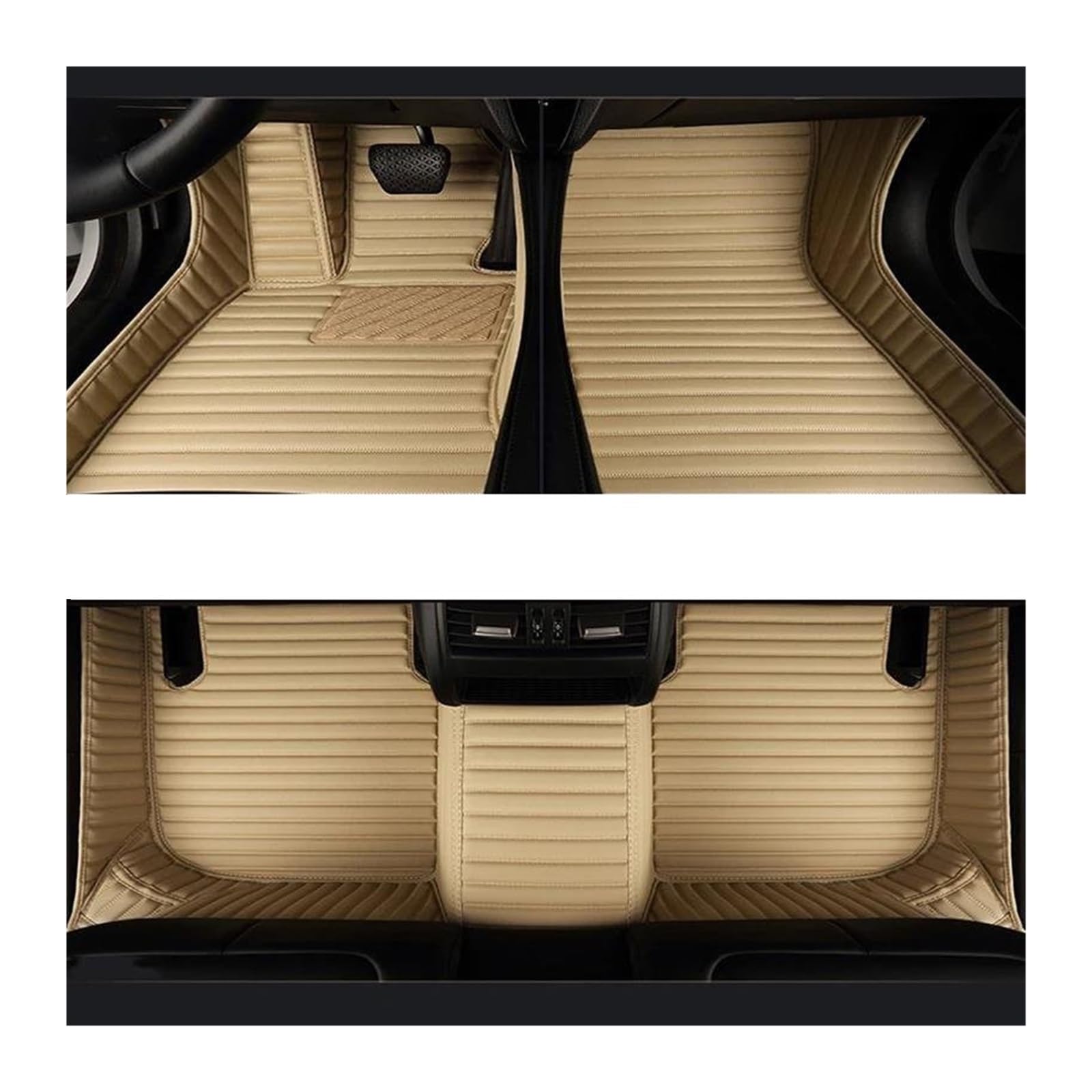 Für Mercedes Für Benz E W213 2019 2020 2021 2022-2023 Innenausstattung Teppich Autobodenmatte Auto Fußmatten(Beige 5-Sitzer) von SCARXUSV